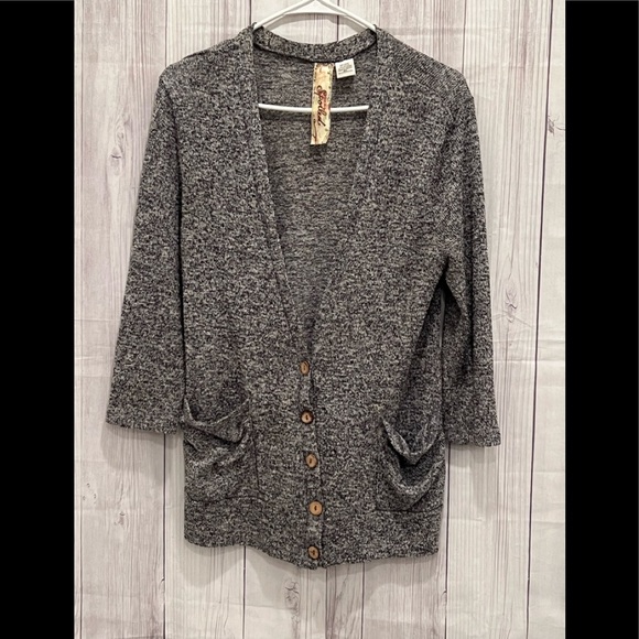SPOILED junior gray cardigan / size XL - Picture 1 of 5